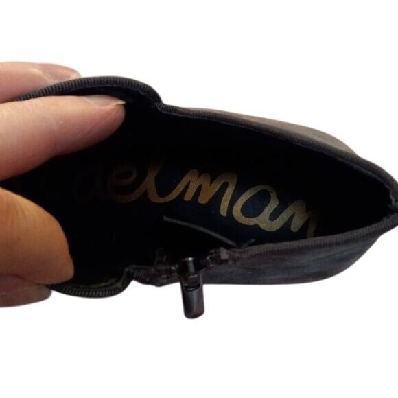 Sam Edelman Size 8 Gray Suede Chelsea Ankle Boots Booties Side Zippers Shoes - Picture 10 of 12